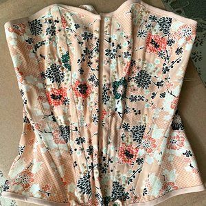 Pink Floral Corset - XS